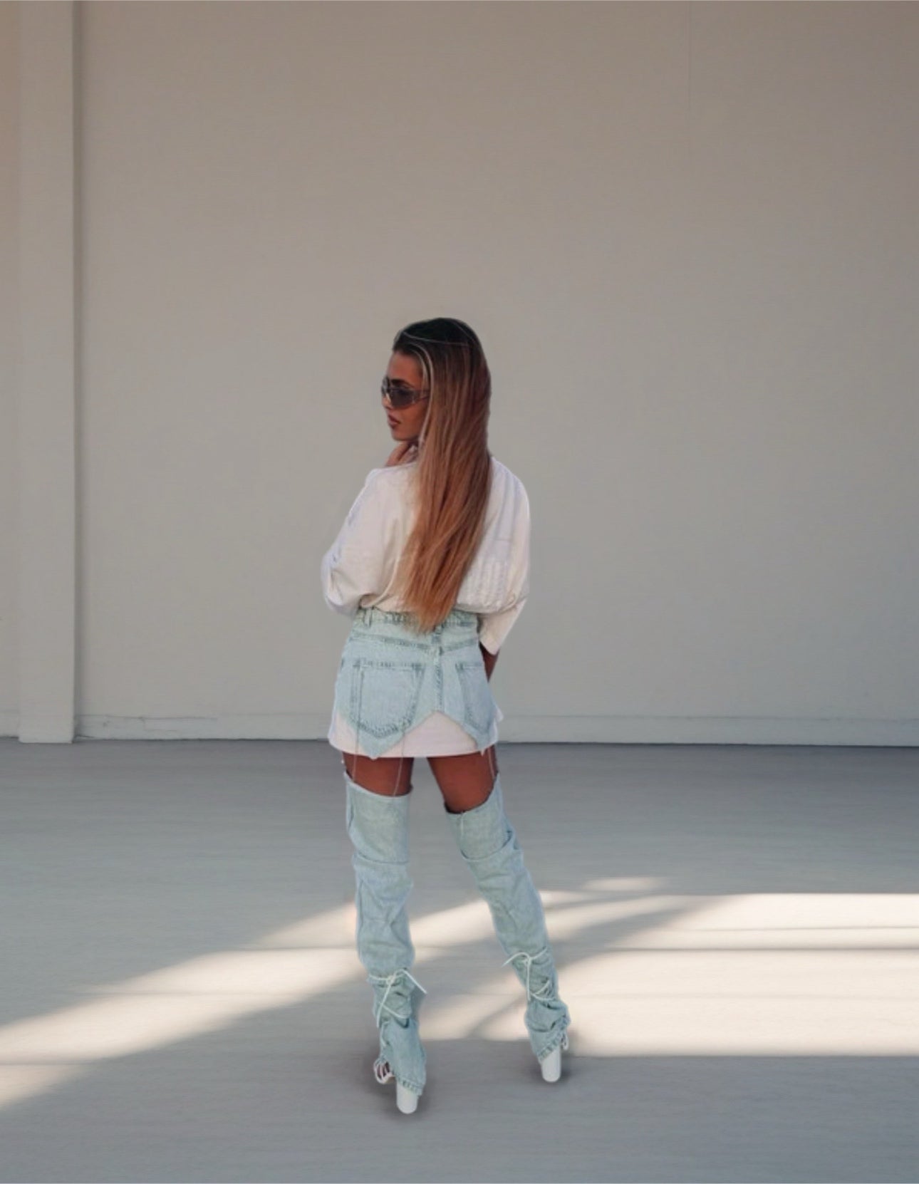 Denim Skort